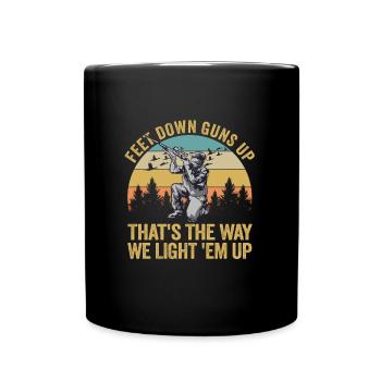 Duck Hunter Feet Down Guns Up Duck Hunting - Full Colour Mug - black - Front