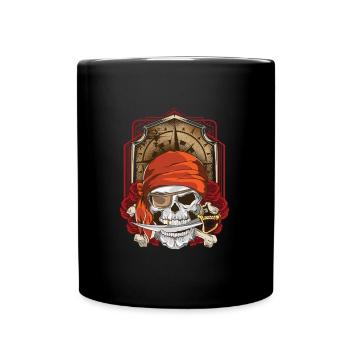 Jolly Roger Flag Crâne et Crossbones Pirate - Mug uni - noir - Devant