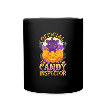 Official Candy Inspector Cute Halloween - Full Colour Mug - black - Front
