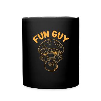 Fun Guy Mushroom Hunting Mycologist - Full Colour Mug - black - Front