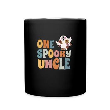 One Spooky Uncle Groovy Halloween Costume - Tasse einfarbig - Schwarz - Vorne