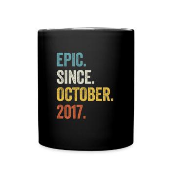 5 Years Old Epic Since October 2017 5th Birthday - Full Colour Mug - black - Front