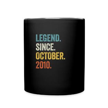 12 Years Old Legend Since October 2010 12th - Full Colour Mug - black - Front