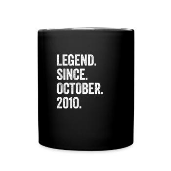 12 Years Old Legend Since October 2010 12th - Full Colour Mug - black - Front