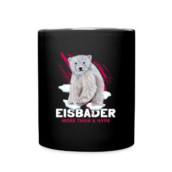 Eisbader coolest Eisbär Kneipp Winterschwimmen - Tasse einfarbig - Schwarz - Vorne