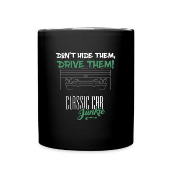 Classic Car Junkie - Barn Find Garage Conduisez-les - Mug uni - noir - Devant