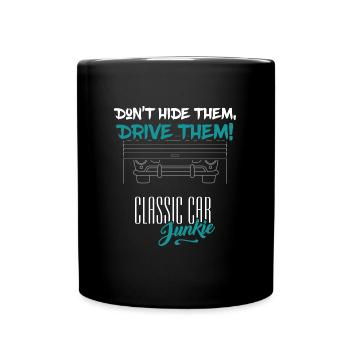 Classic Car Junkie - Barn Find Garage Conduisez-les - Mug uni - noir - Devant