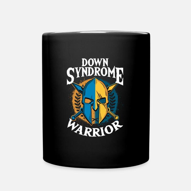 Down Syndrome Warrior Awareness - Full Colour Mug - black