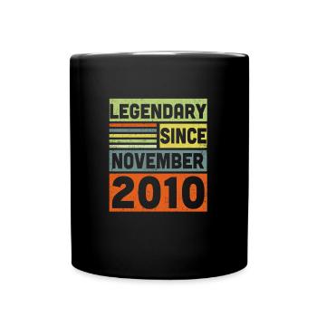 12 Years Old Legendary Since November 2010 12th - Full Colour Mug - black - Front