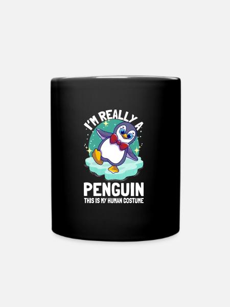 Pinguine I'm Really A Penguin Süßer Pinguin - Ensfarvet krus - sort