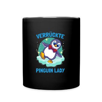 Penguins Crazy Penguin Lady Cute Penguin - Full Colour Mug - black - Front