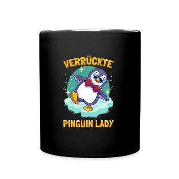 Penguins Crazy Penguin Lady Cute Penguin - Full Colour Mug - black - Front