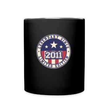 Légendaire depuis 2011 12ème anniversaire - Mug uni - noir - Devant