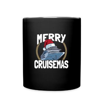 Merry Cruisemas Family Cruise Christmas - Full Colour Mug - black - Front