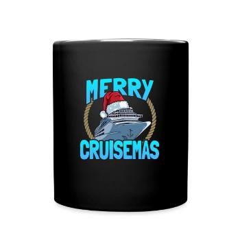 Merry Cruisemas Family Cruise Christmas - Full Colour Mug - black - Front