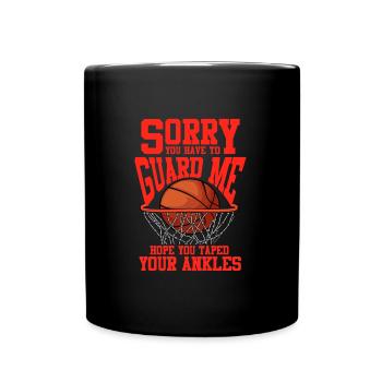 Désolé que tu dois me protéger Basketball - Mug uni - noir - Devant