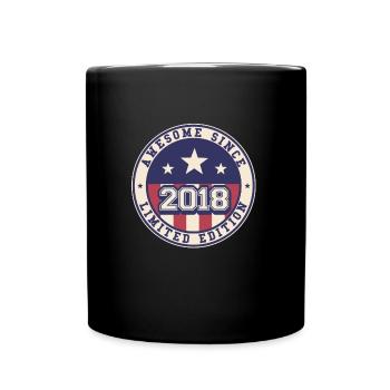 Awesome Since 2018 5. Geburtstag - Tasse einfarbig - Schwarz - Vorne