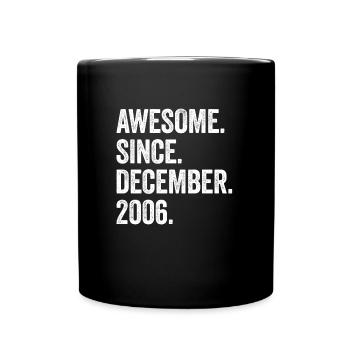 16 Years Old December 2006 16th Birthday - Full Colour Mug - black - Front