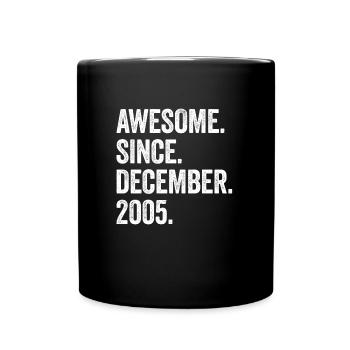 17 Years Old December 2005 17th Birthday - Full Colour Mug - black - Front