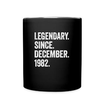 40 Years Old December 1982 40th Birthday - Full Colour Mug - black - Front