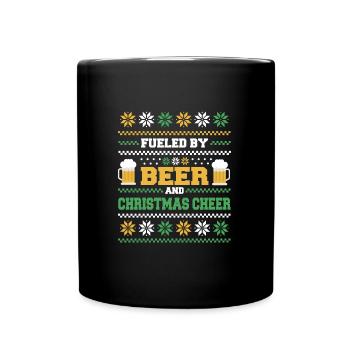 Boire de la bière Noël moche Noël - Mug uni - noir - Devant