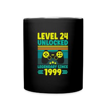 Niveau 24 Débloqué 1999 Gaming 24th Birthday Gamer - Mug uni - noir - Devant