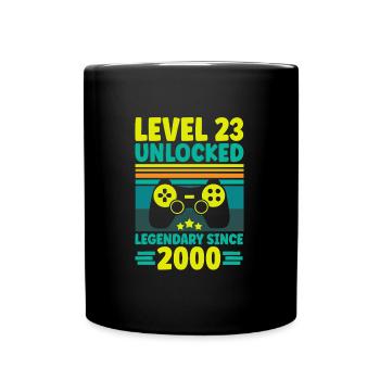 Niveau 23 Débloqué 2000 Gaming 23e anniversaire Gamer - Mug uni - noir - Devant