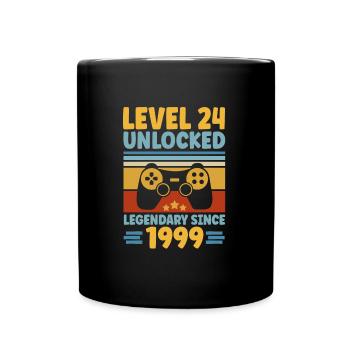 Niveau 24 Débloqué 1999 Gaming 24th Birthday Gamer - Mug uni - noir - Devant