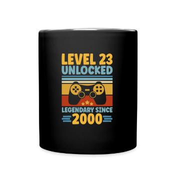 Niveau 23 Débloqué 2000 Gaming 23e anniversaire Gamer - Mug uni - noir - Devant