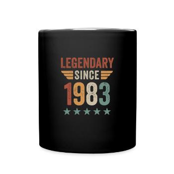 41st Birthday Gift Legendary since 1983 - Full Colour Mug - black - Front