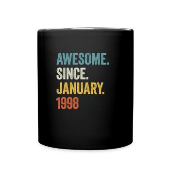 Génial depuis Janvier 1998 25ème anniversaire - Mug uni - noir - Devant