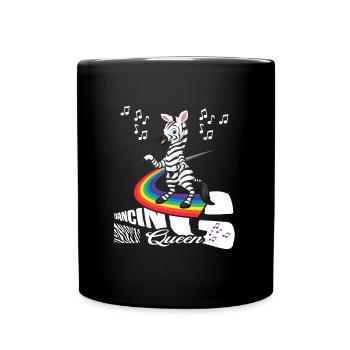 Danser Zèbre Danser Danser Arc-en-ciel « danser » - Mug uni - noir - Devant
