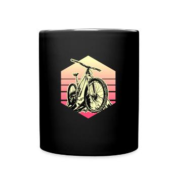Mountain Bike MTB Downhill Mountainbike - Tasse einfarbig - Schwarz - Vorne