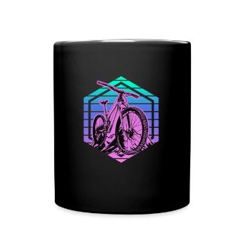 MTB Downhill Mountainbike DH Bike - Tasse einfarbig - Schwarz - Vorne