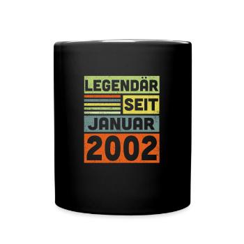 21 ans légendaire depuis janvier 2002 21ème anniversaire - Mug uni - noir - Devant
