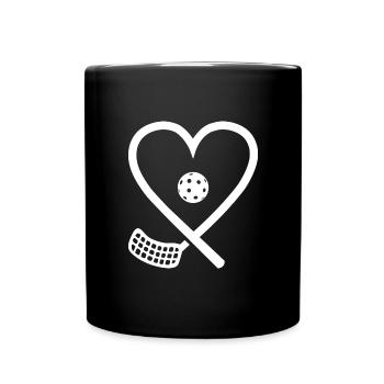 Floorball Floorballer Herz Salibandy Unihockey - Mug uni - noir - Devant