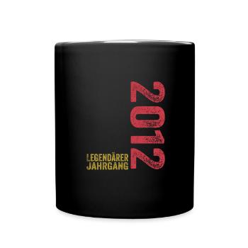 11 Jahre Legendärer Jahrgang 2012 11. Geburtstag - Tasse einfarbig - Schwarz - Vorne