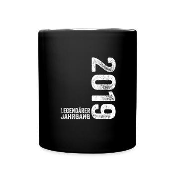 4 Jahre Legendärer Jahrgang 2019 4. Geburtstag - Tasse einfarbig - Schwarz - Vorne