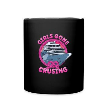Girls Gone Cruising Cruise Ship - Full Colour Mug - black - Front