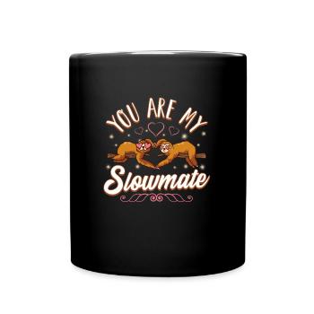 Tu es mon slowmate paresseux Saint-Valentin - Mug uni - noir - Devant