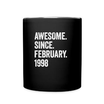Génial depuis février 1998 25e anniversaire - Mug uni - noir - Devant