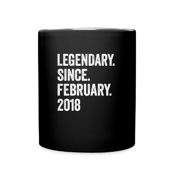 Legendary Since February 2018 5. Geburtstag - Tasse einfarbig - Schwarz - Vorne