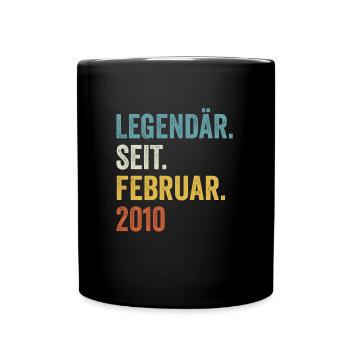 13 years legendary since February 2010 13th birthday - Full Colour Mug - black - Front