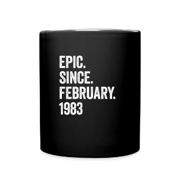 40 Years Epic Since February 1983 40th Birthday - Full Colour Mug - black - Front