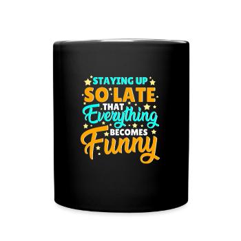 Funny Sleeping Inspiration - Full Colour Mug - black - Front