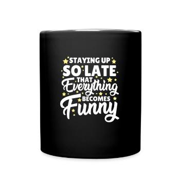 Funny Sleeping Inspiration - Full Colour Mug - black - Front