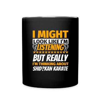 Shid-kan Karate lustiges Geschenk - Tasse einfarbig - Schwarz - Vorne