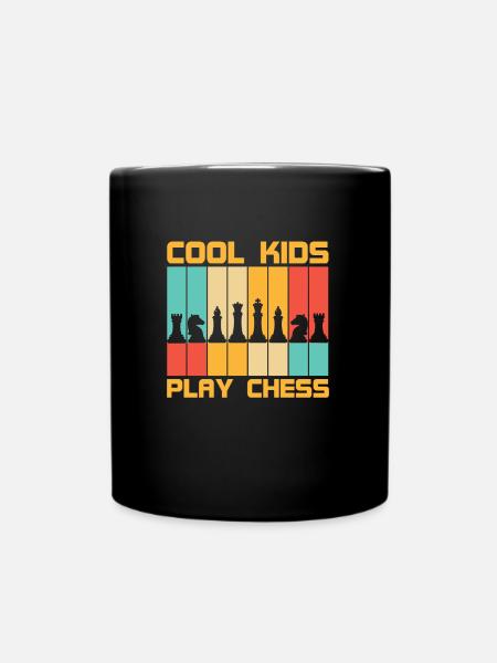 Cool Kids Play Chess Schachbrett Schachspieler - Tasse einfarbig - Schwarz