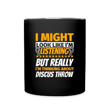 Discus lancer cadeau amusant - Mug uni - noir - Devant