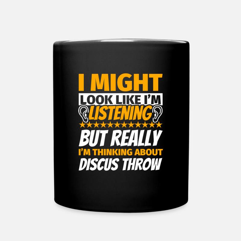 Diskuswurf lustiges Geschenk - Tasse einfarbig - Schwarz